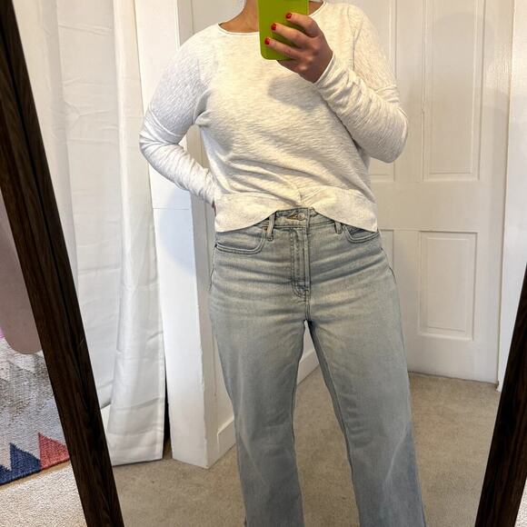 Vince Women's Long Sleeve Sweater Size Medium White/Gray - Picture 6 of 7